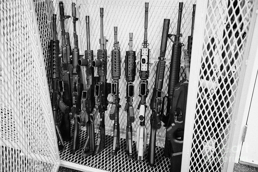 Cage Of Assault Rifles At A Gun Range In Las Vegas Nevada Usa Photograph By Joe Fox Pixels