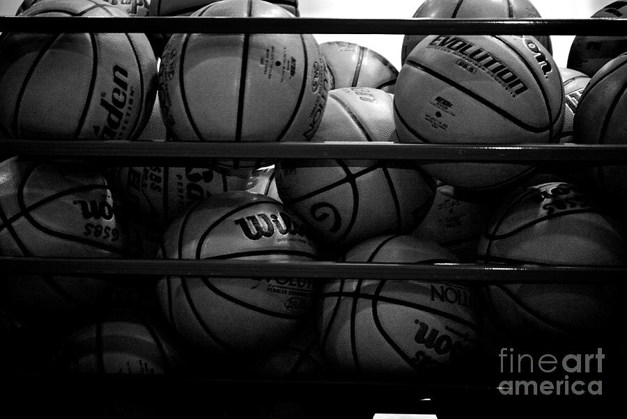 Basketball Photograph - Caged Dreams - Monochrome by Frank J Casella