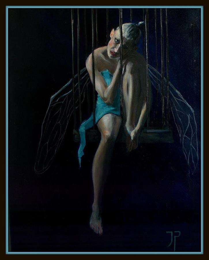 Caged Fairy Painting by John Presley