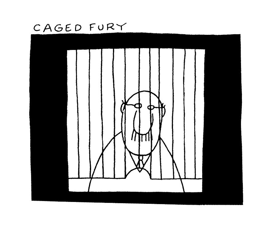 Caged Fury Drawing by Charles Barsotti