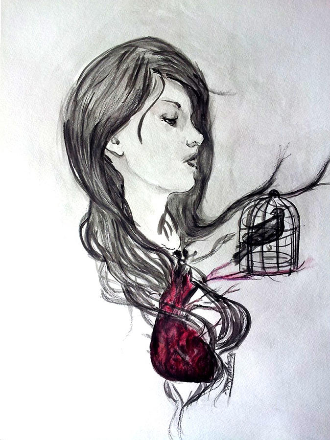 Caged In Feelings Drawing by Gladiola Sotomayor