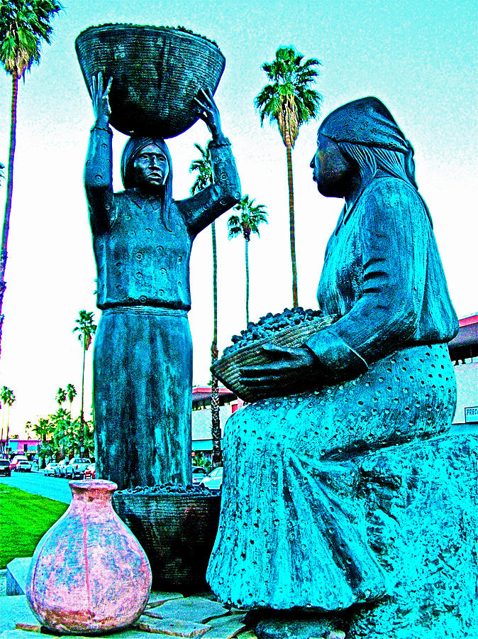 Cahuilla Women Sculpture in Palm Springs-California  Photograph by Ruth Hager