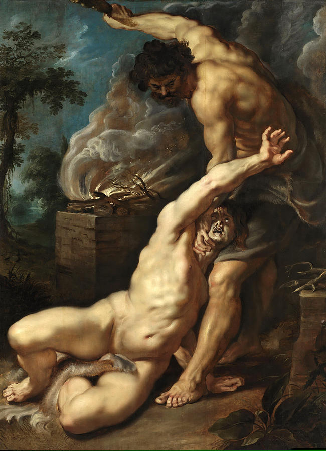 Peter Paul Rubens Painting - Cain slaying Abel by Peter Paul Rubens