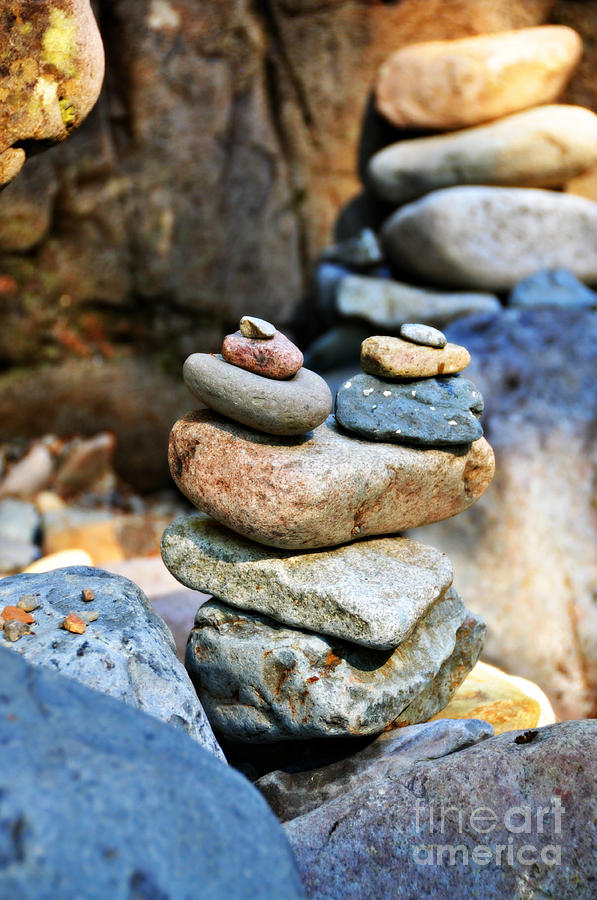 Cairn in Color Photograph by Mindy Bench