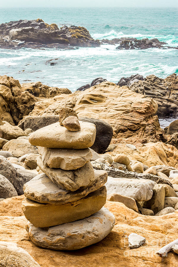 Beach Photograph - Cairn by Suzanne Luft