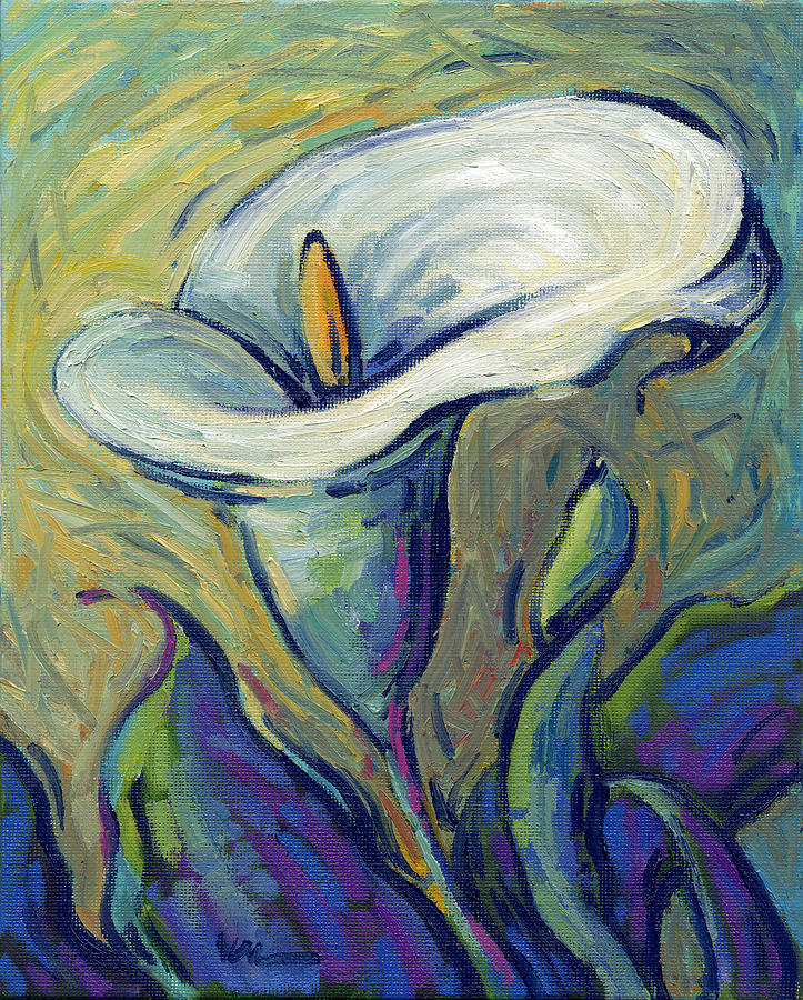 Cala Lily Painting by Konnie Kim