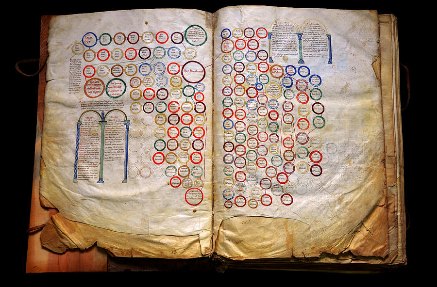 Genealogy of Jesus in Calahorra Bible 12th century Photograph by RicardMN Photography