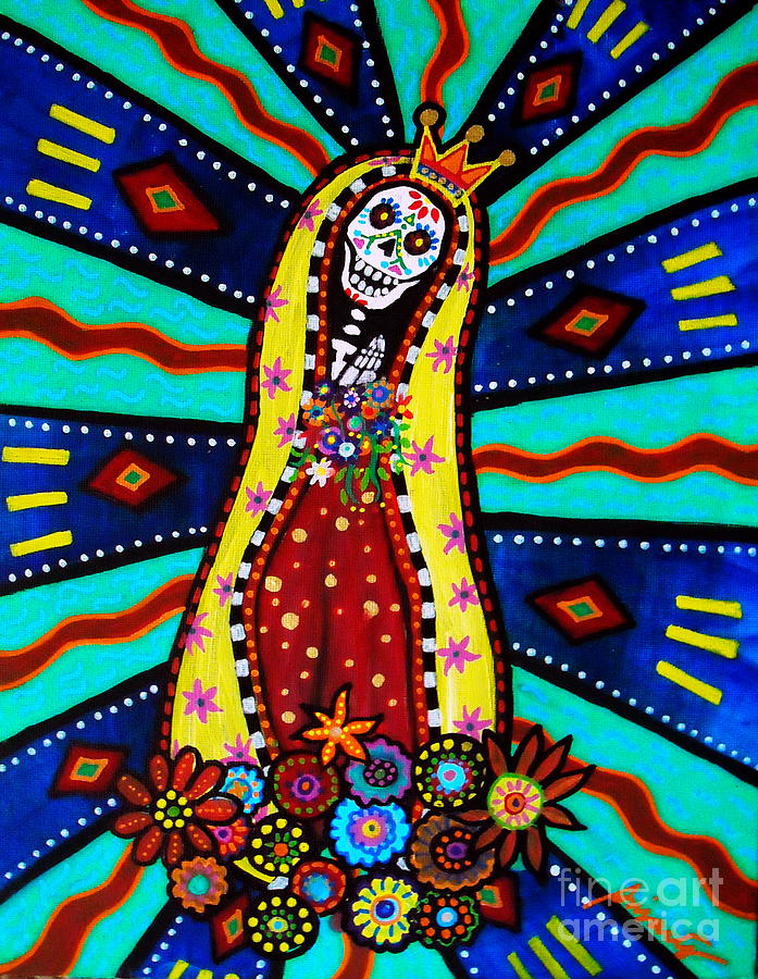 Calavera Virgen Painting by Pristine Cartera Turkus