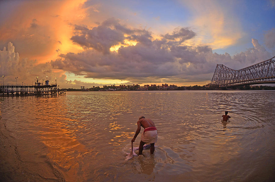 Calcutta Sunset Photograph by Bhaswaran Bhattacharya - Fine Art America