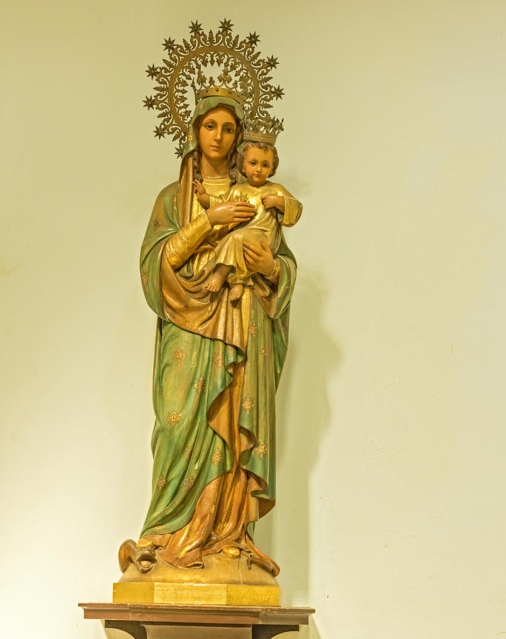 Calella Spain Maria and Jesus statues Photograph by Marek Poplawski