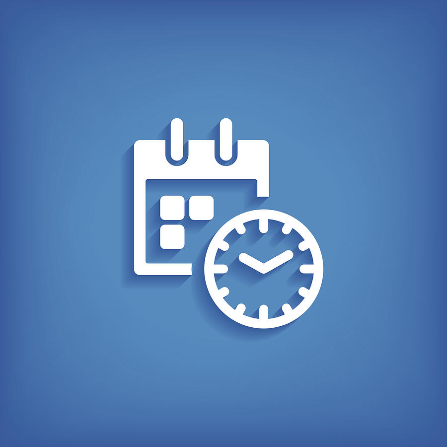 Calendar Flat Icon Drawing by Enis Aksoy