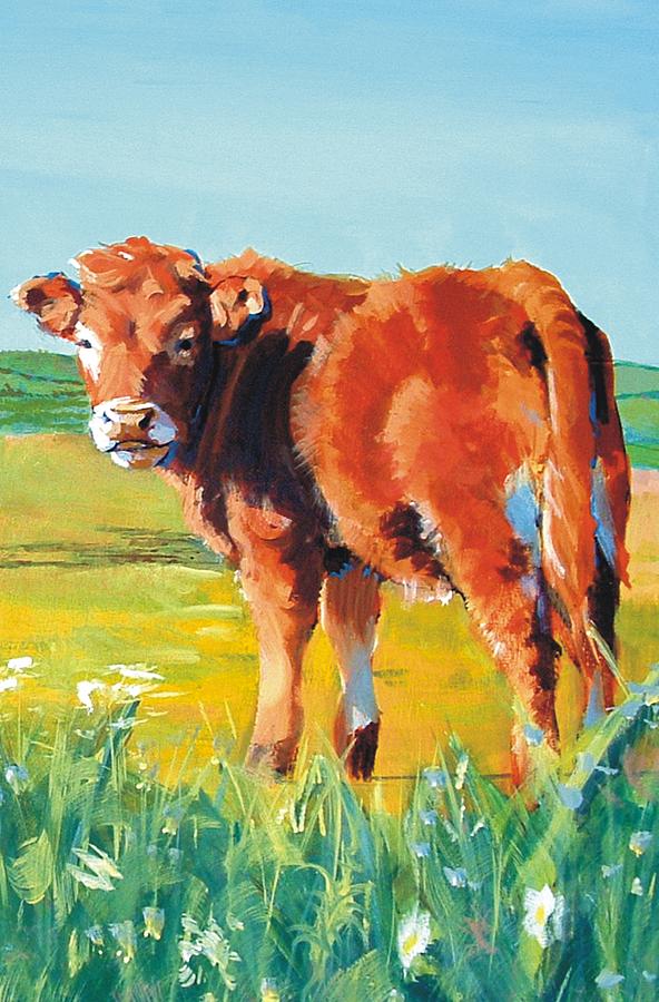 Calf Painting by Mike Jory