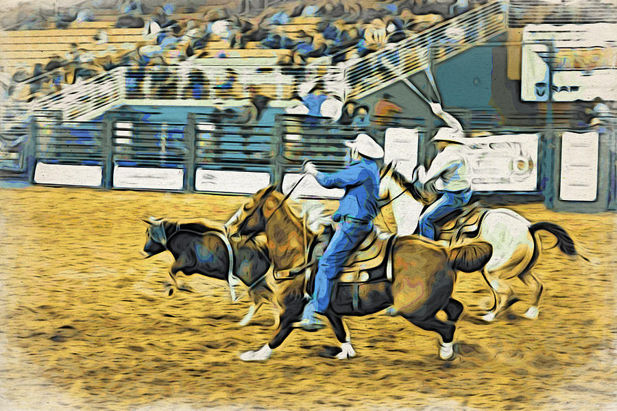 Calf Ropers Photograph by Alice Gipson