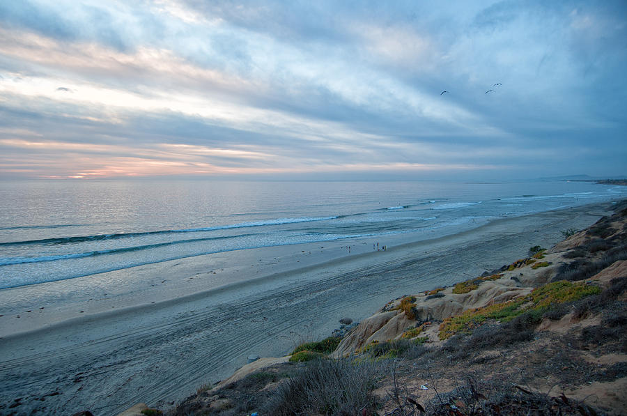 Cali Shoreline Sunset - Carlsbad - California Photograph by Bruce Friedman