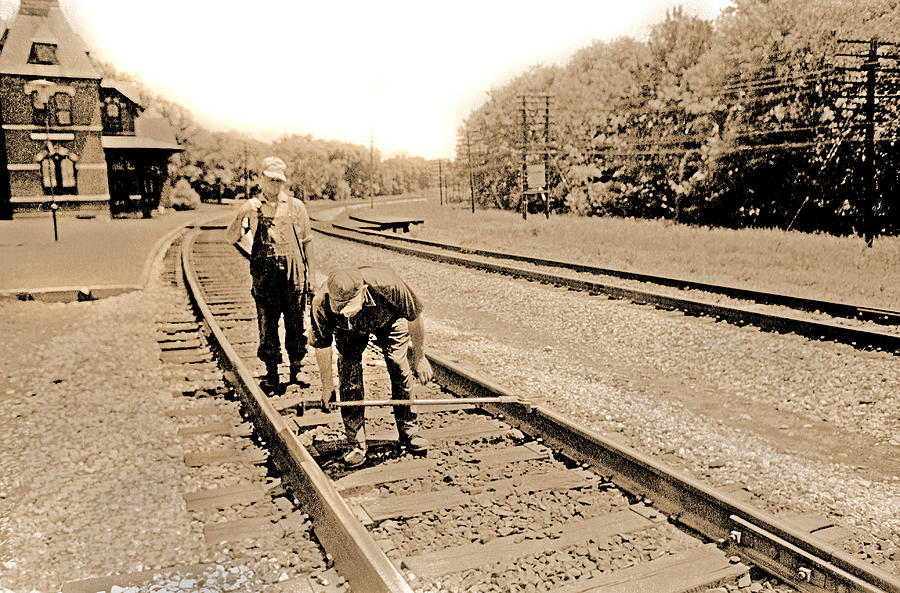 Inspection Photograph - Calibrating the Rails by Mike Flynn