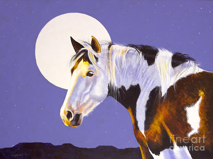 Calico Pony Painting by Sandra Byland