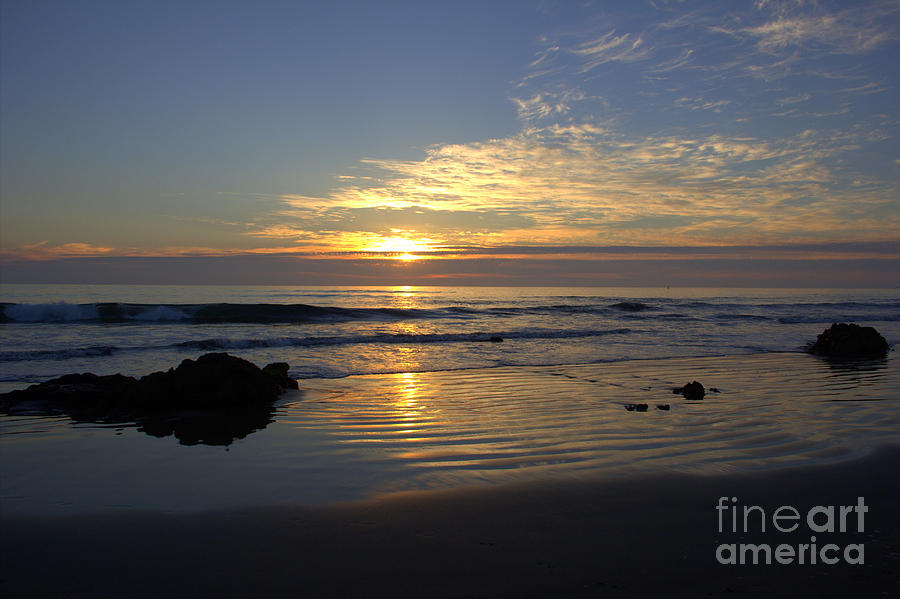 California Beach Sunset Photograph by Carol Komassa