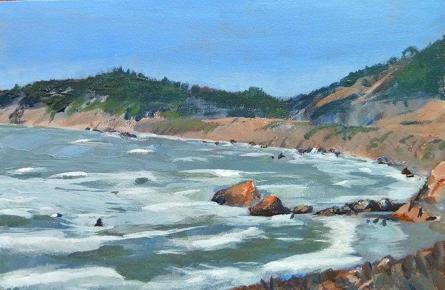 Ocean Painting - California Coast by Gary Bruton