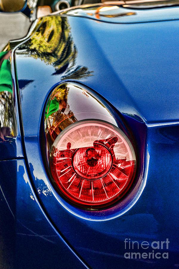 California Ferrari Tail Light Photograph by Paul Ward