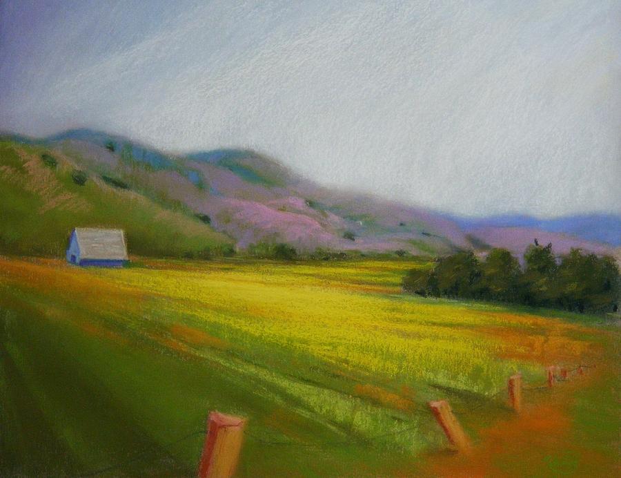California field in May  Painting by Celine  K Yong