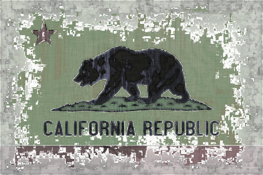 California Flag Abstract Digital Art by David G Paul
