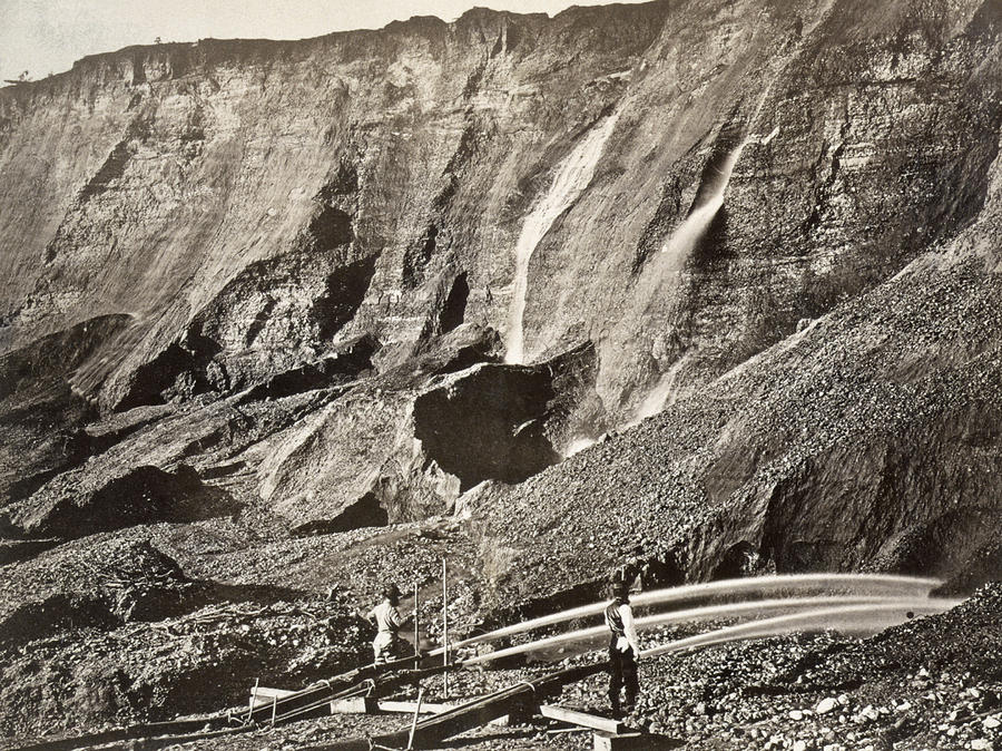 California Gold Mining, 1868 Photograph by Granger California Gold Mining, 1868 Photograph by Granger