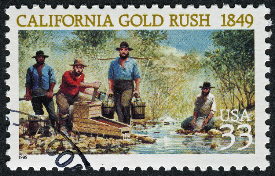California Gold Rush Stamp Photograph by Traveler1116