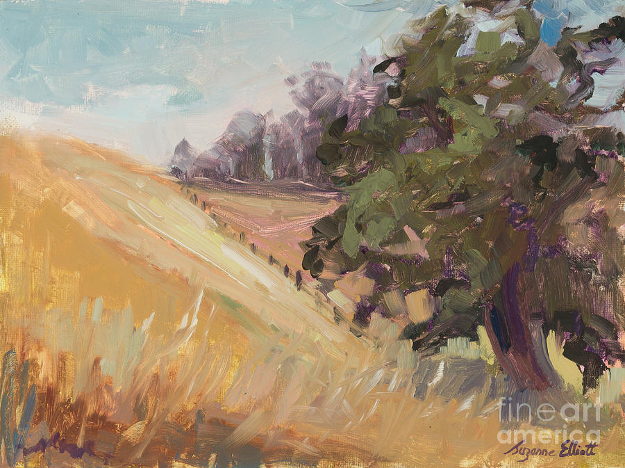 Hills Painting - California Gold by Suzanne Elliott Hills Painting - California Gold by Suzanne Elliott