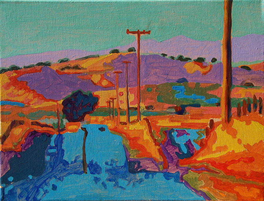 California Hills at Sunset 2 Painting by Thomas Bertram POOLE