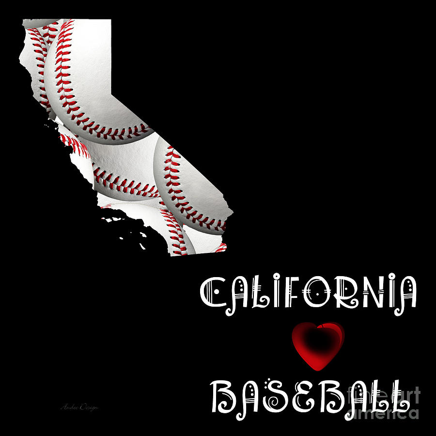 California Loves Baseball Digital Art by Andee Design