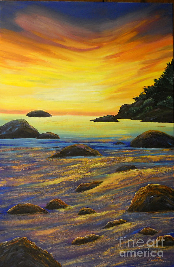 California Ocean Radiance Painting by Connie Tom | Fine Art America