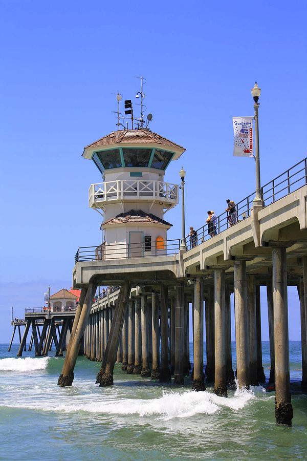 Huntington Beach Photograph - California Pier by Nancy Chenet