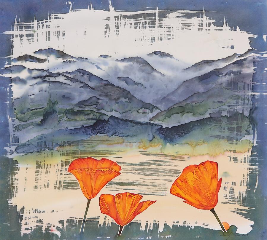 California Poppies Tapestry - Textile by Carolyn Doe