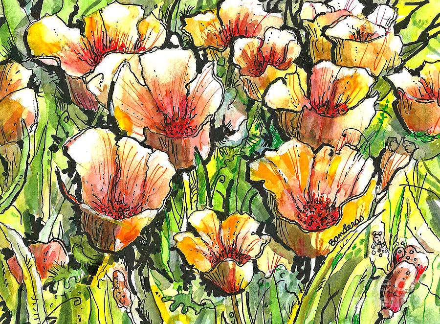 California Poppies Painting by Terry Banderas