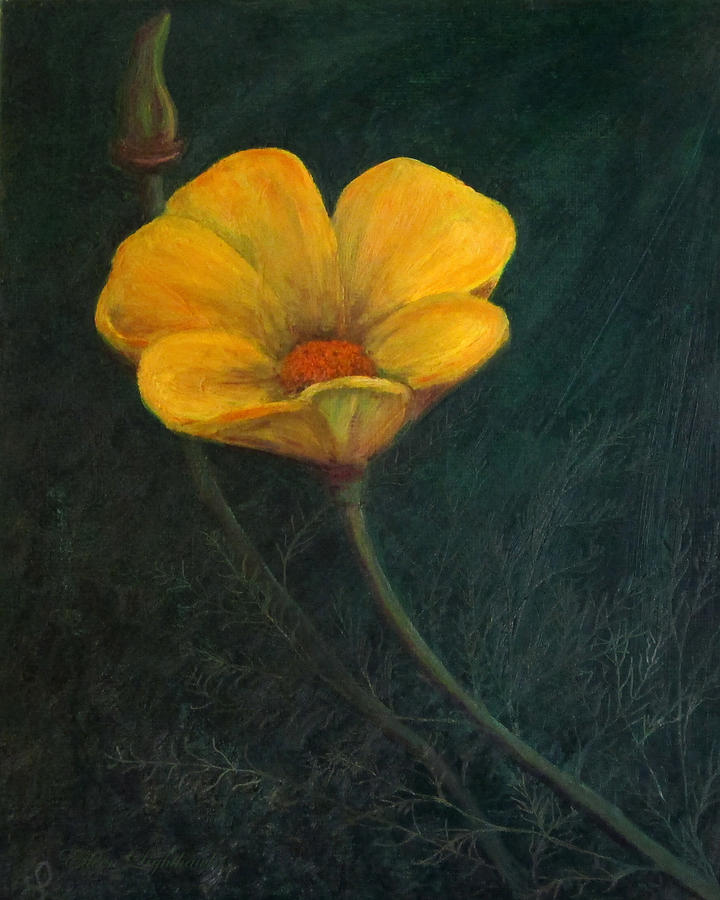 California Poppy Painting by Eileen Lighthawk