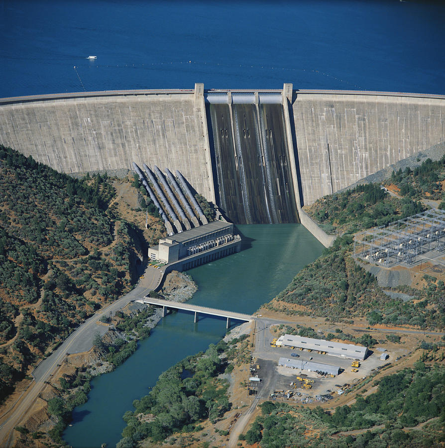 Dam Photograph - California, Shasta Dam by Bill W. Marsh