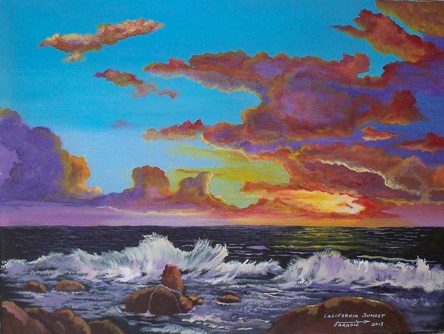 California Sunset Painting by Dave Farrow