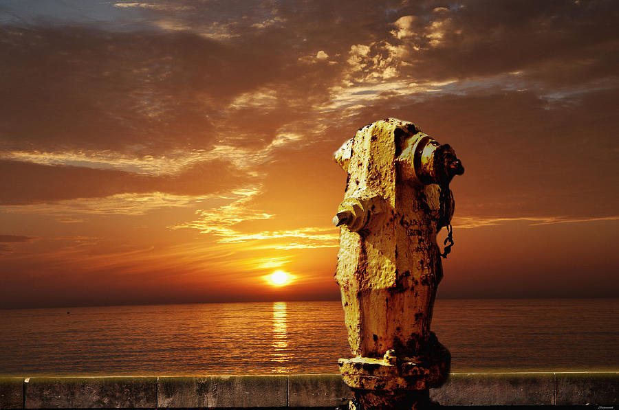 California Sunset With Fire Hydrant Photograph by Larry Butterworth