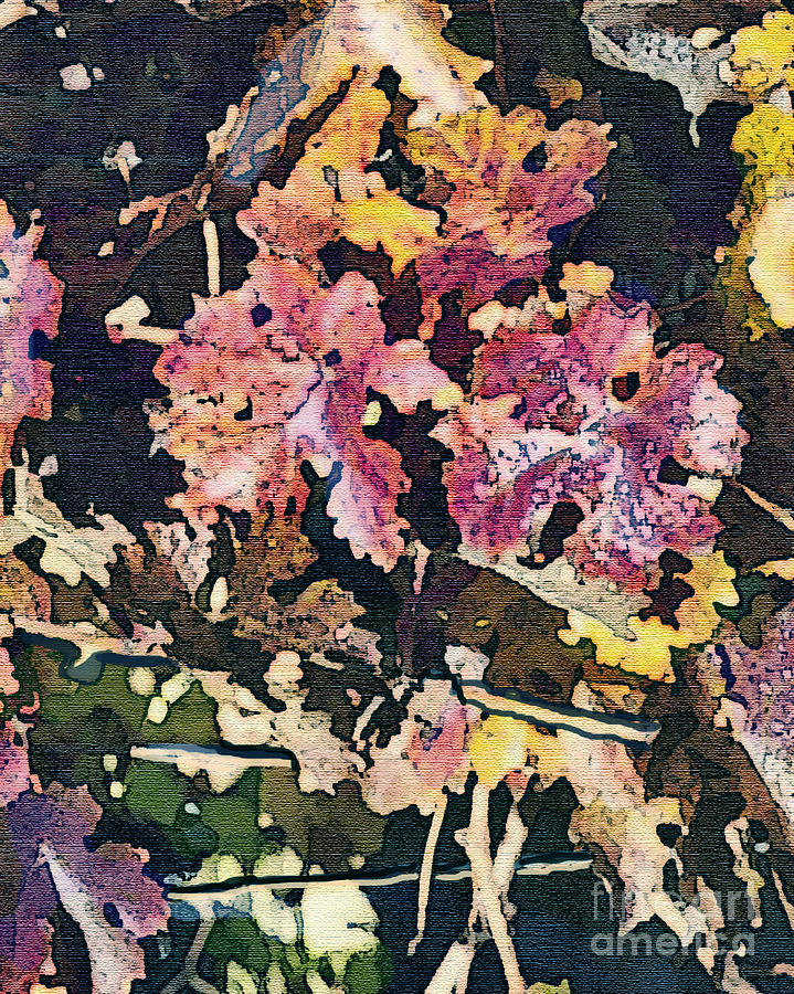 Grape Painting - California Vineyard Series Fall Grape Leaves by Artist and Photographer Laura Wrede