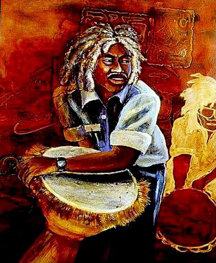 Music Painting - Calipso Man by JAXINE Cummins