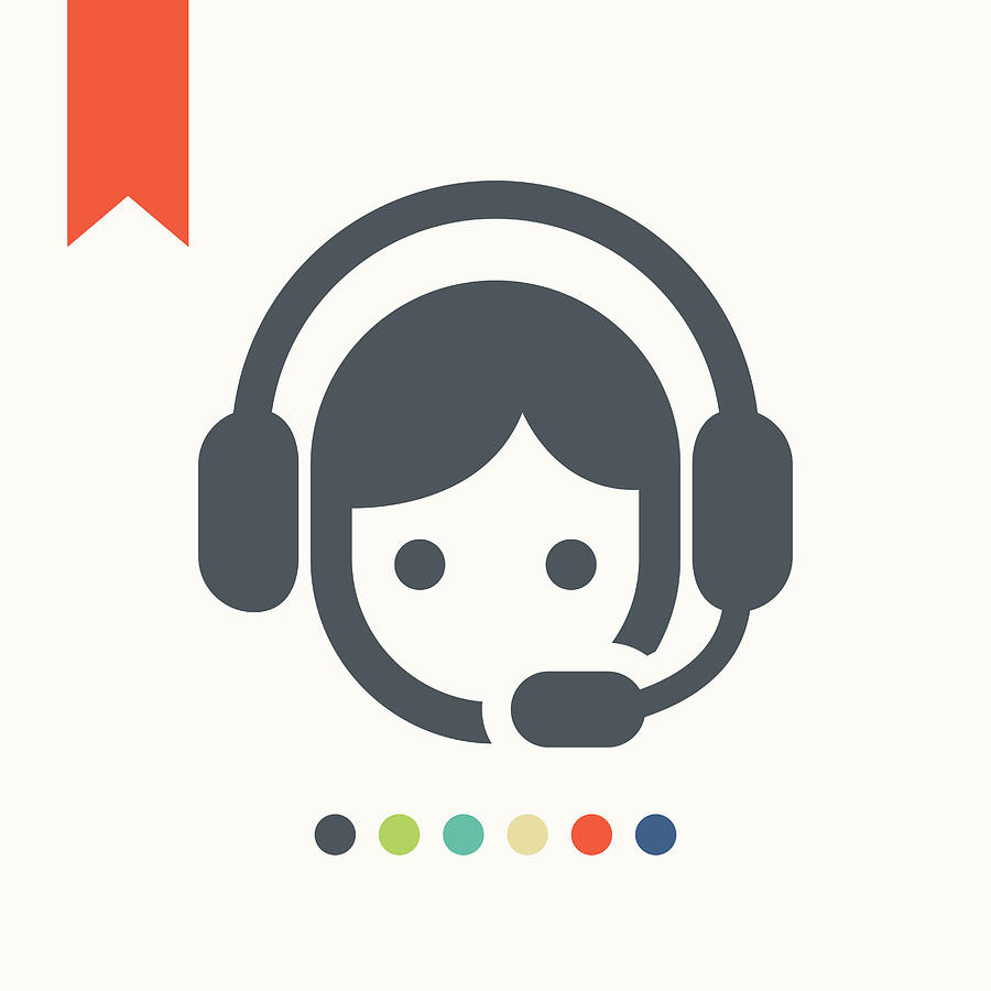 Call Center Operator Icon Drawing by Fairywong