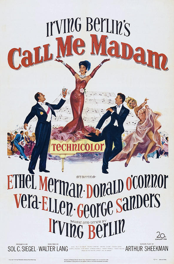 Call Me Madam, Us Poster Art, From Left Photograph by Everett
