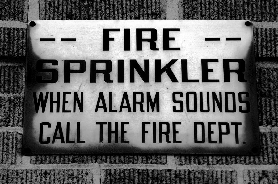 Black And White Photograph - Call the Fire Dept by David Lee Thompson