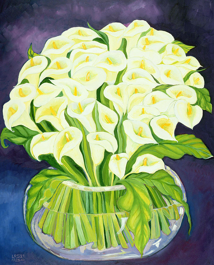 Lily Painting - Calla Lilies by Laila Shawa