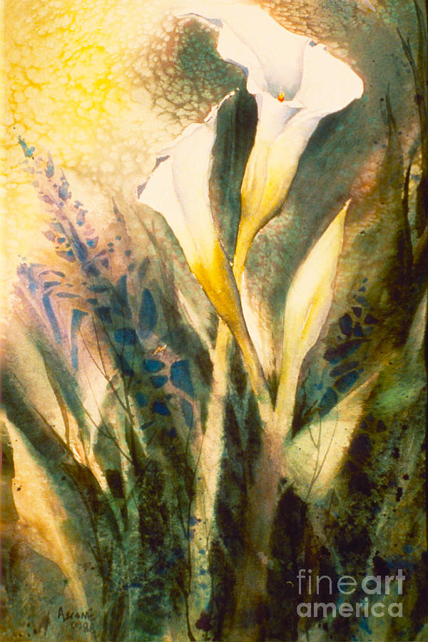 Calla Lilies Painting by Teresa Ascone