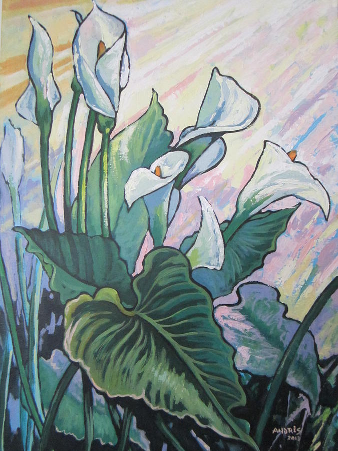Nature Painting - Calla Lilly 1 by Andrei Attila Mezei
