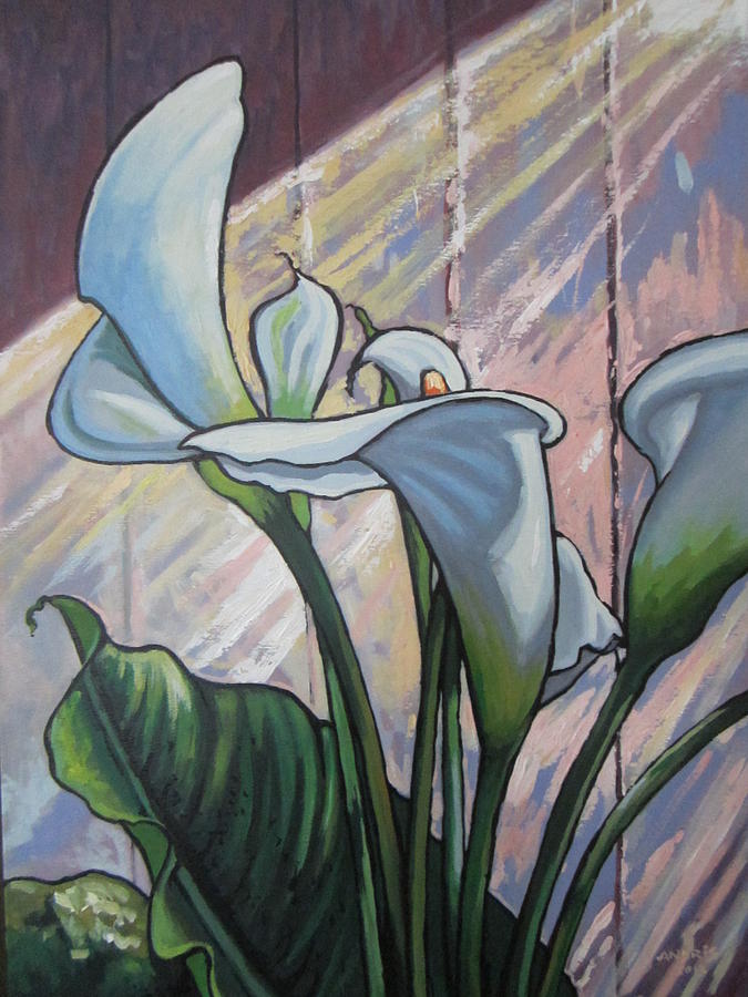 Nature Painting - Calla Lilly 2 by Andrei Attila Mezei