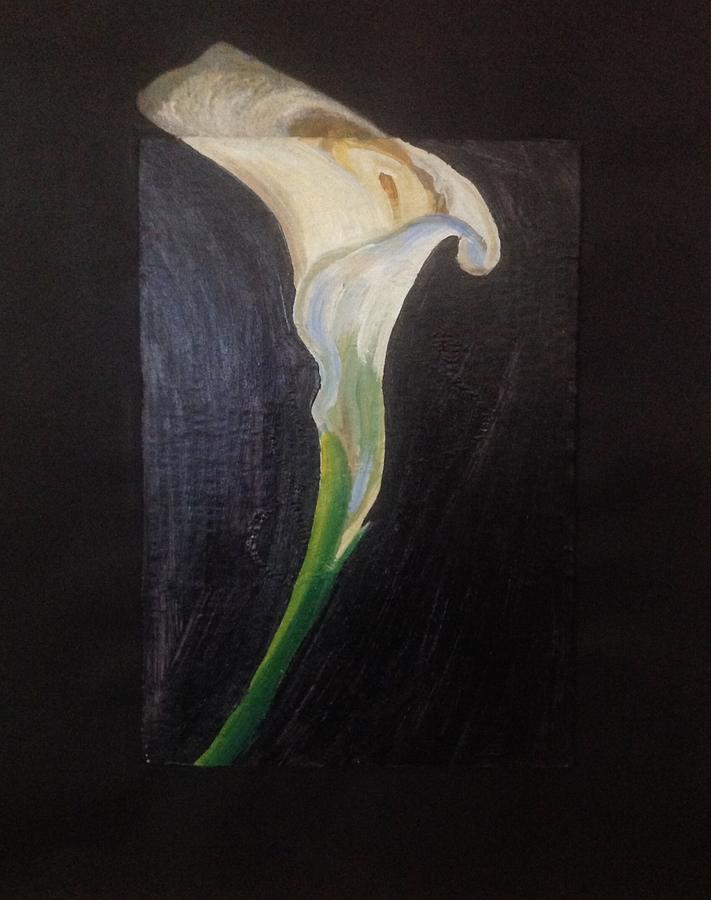 Flowers Still Life Mixed Media - Calla Lily by Kerrie B Wrye