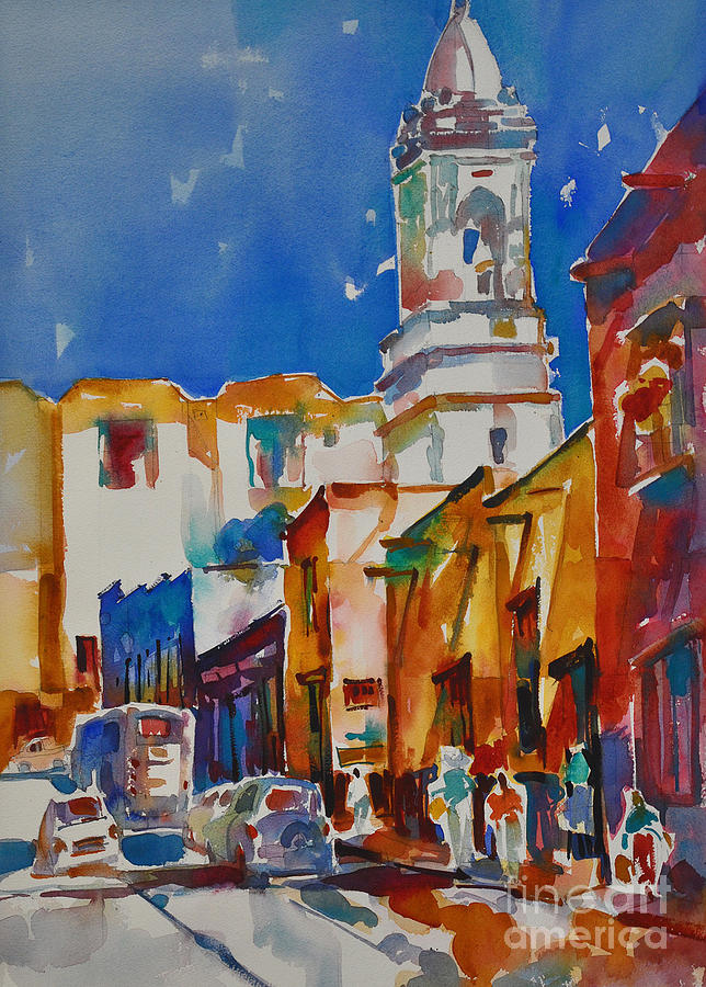 Mexico Painting - Calle Zacataros San Miguel de Allende by Roger Parent