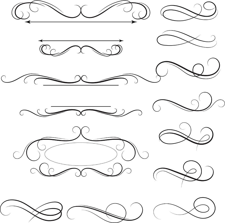 Calligraphic swirl Drawing by Mashuk